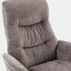 Alberta - Swivel Recliner Chair & Stool In Fabric Ash, Black Base