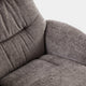 Alberta - Swivel Recliner Chair & Stool In Fabric Ash, Black Base