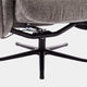 Alberta - Swivel Recliner Chair & Stool In Fabric Ash, Black Base