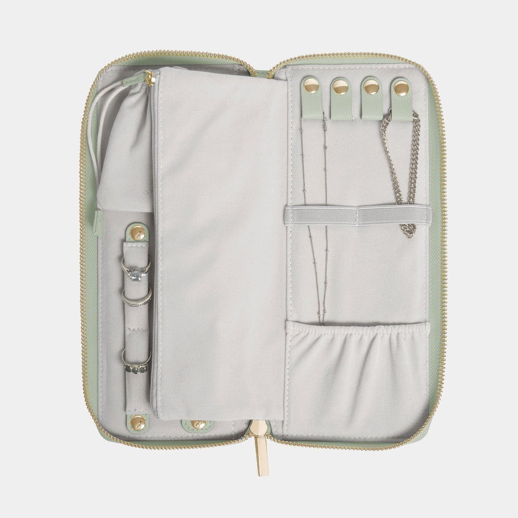 Stackers - Sage Green Jewellery Roll