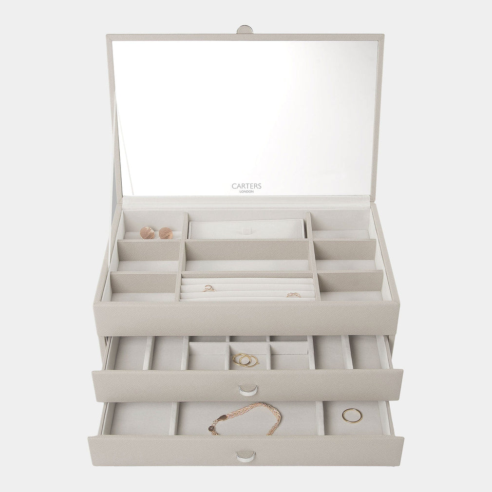Carters of London - Large Taupe Jewellery Box