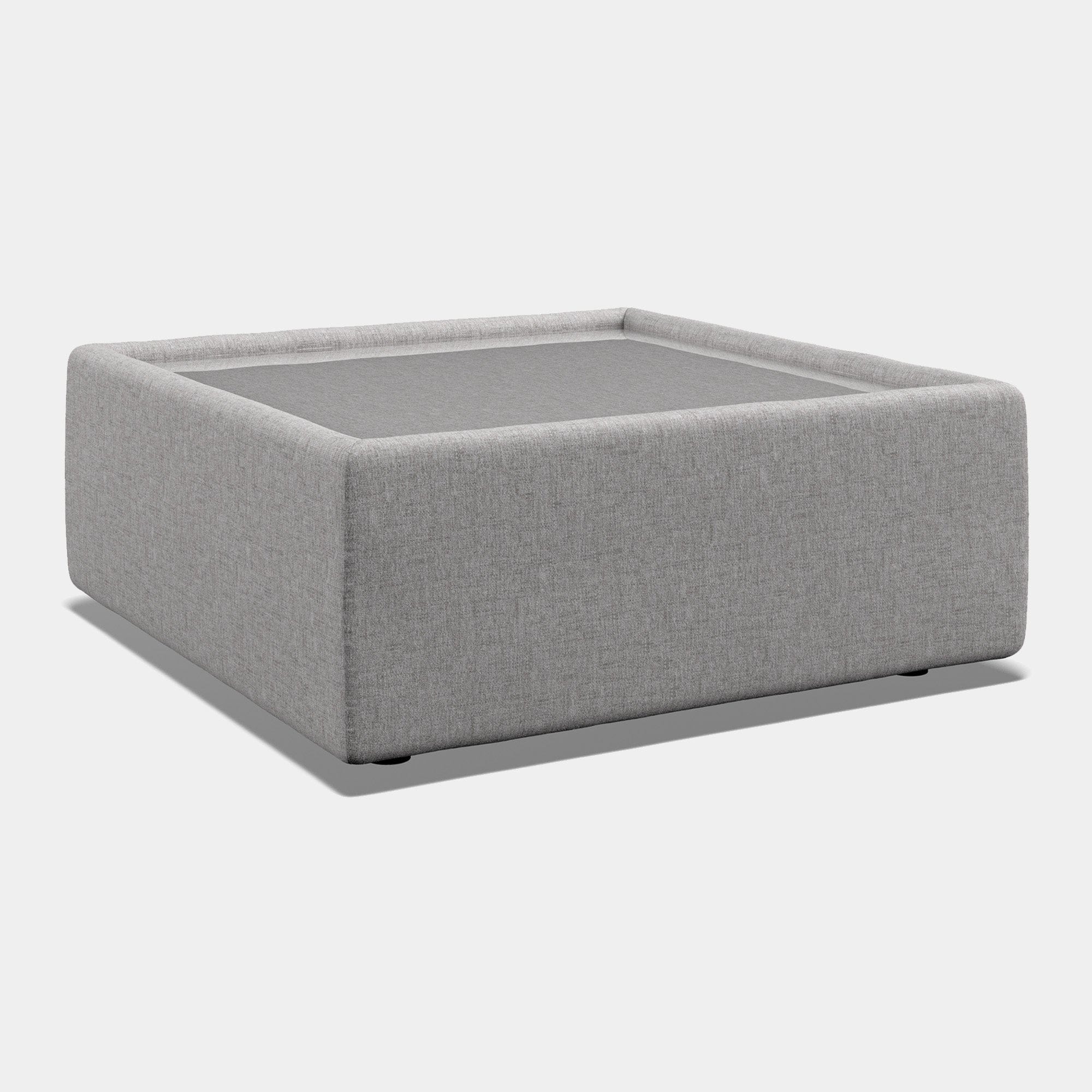 Linear - Square Glass Top Table In Fabric