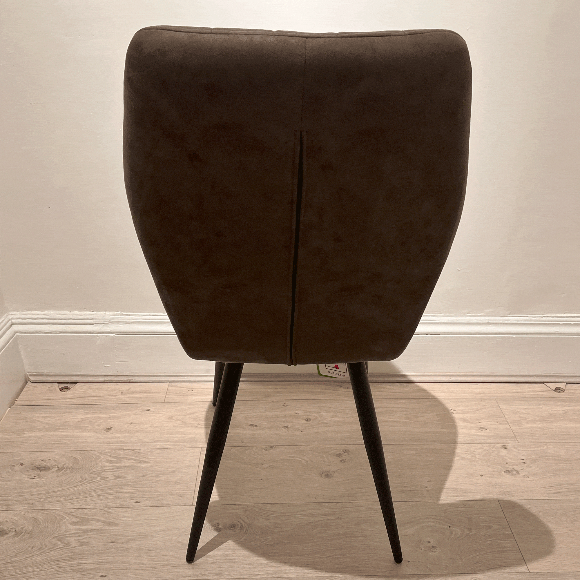 Set of 4 Tuscan Dining Chairs Brown Fabric