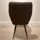 Set of 4 Tuscan Dining Chairs Brown Fabric