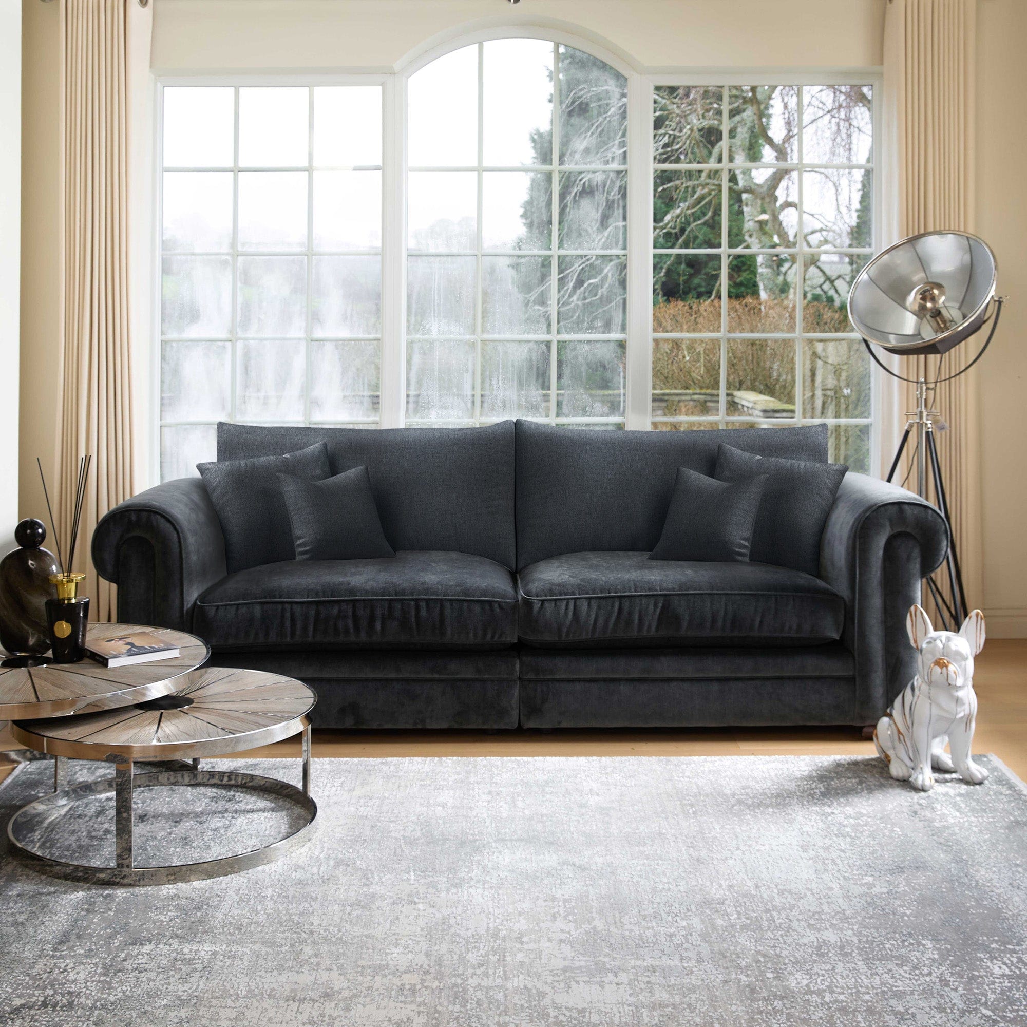 Bardot - Extra Large Standard Back Split Sofa In Fabric