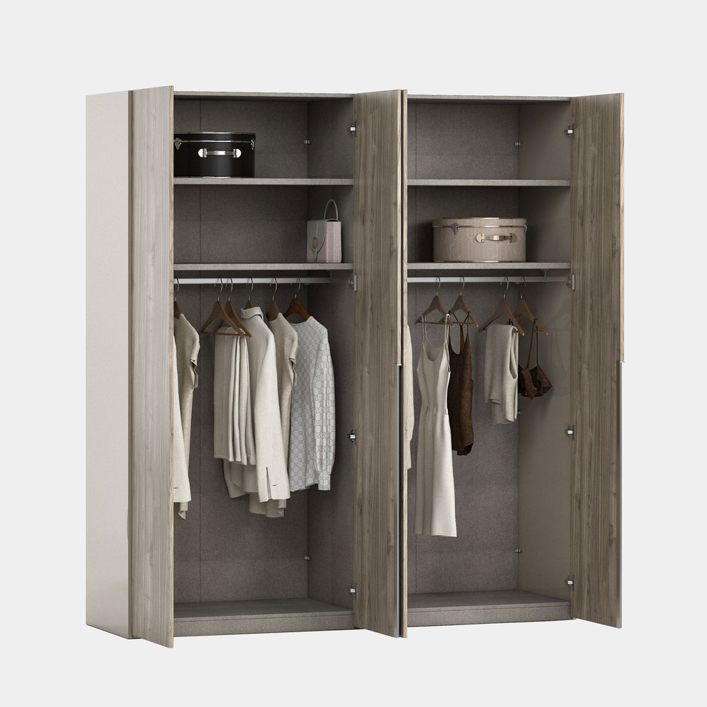 Stratus - 4 Door Wardrobe, 2 Mirrors