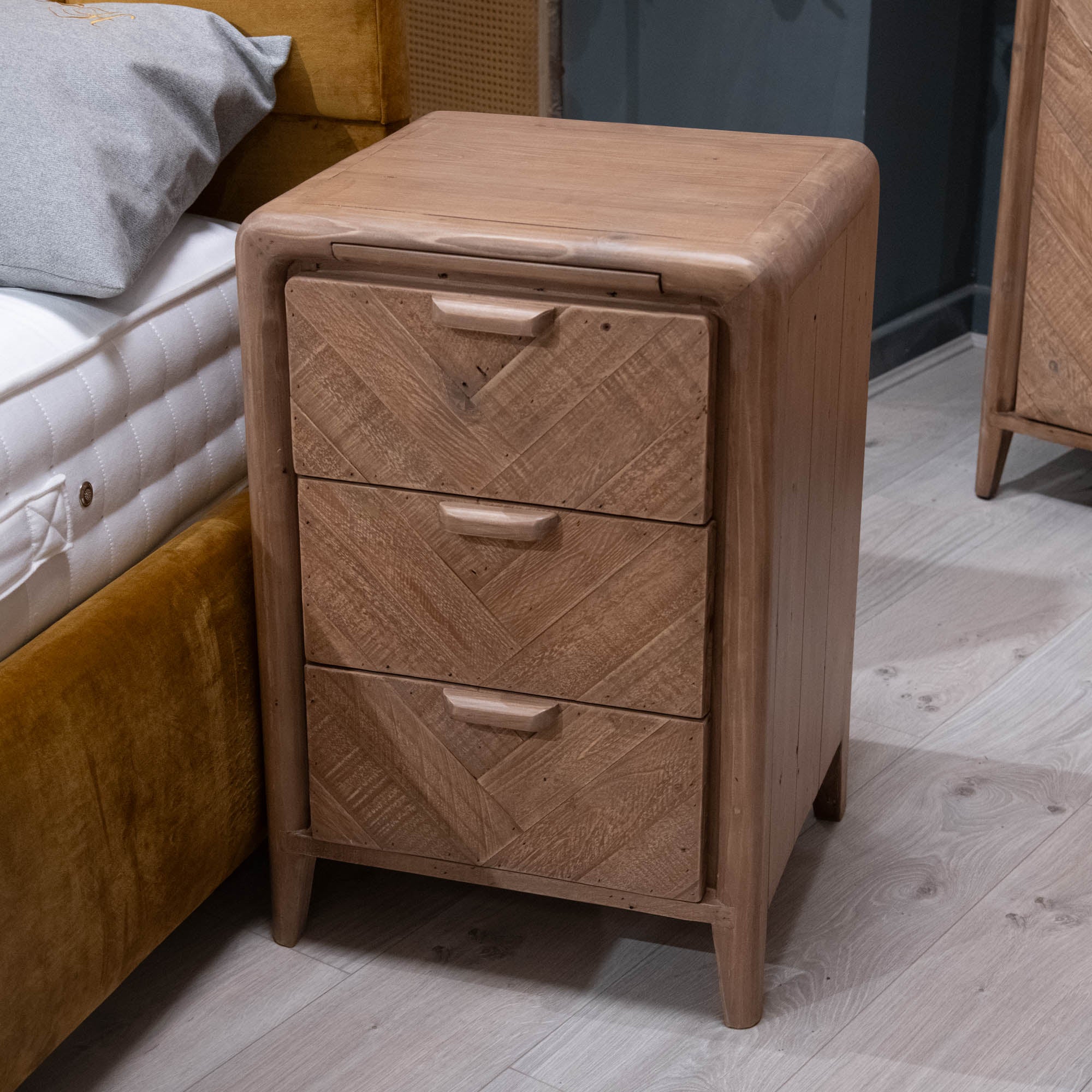 Brookhaven - 3 Drawer Bedside Table - Item As Pictured