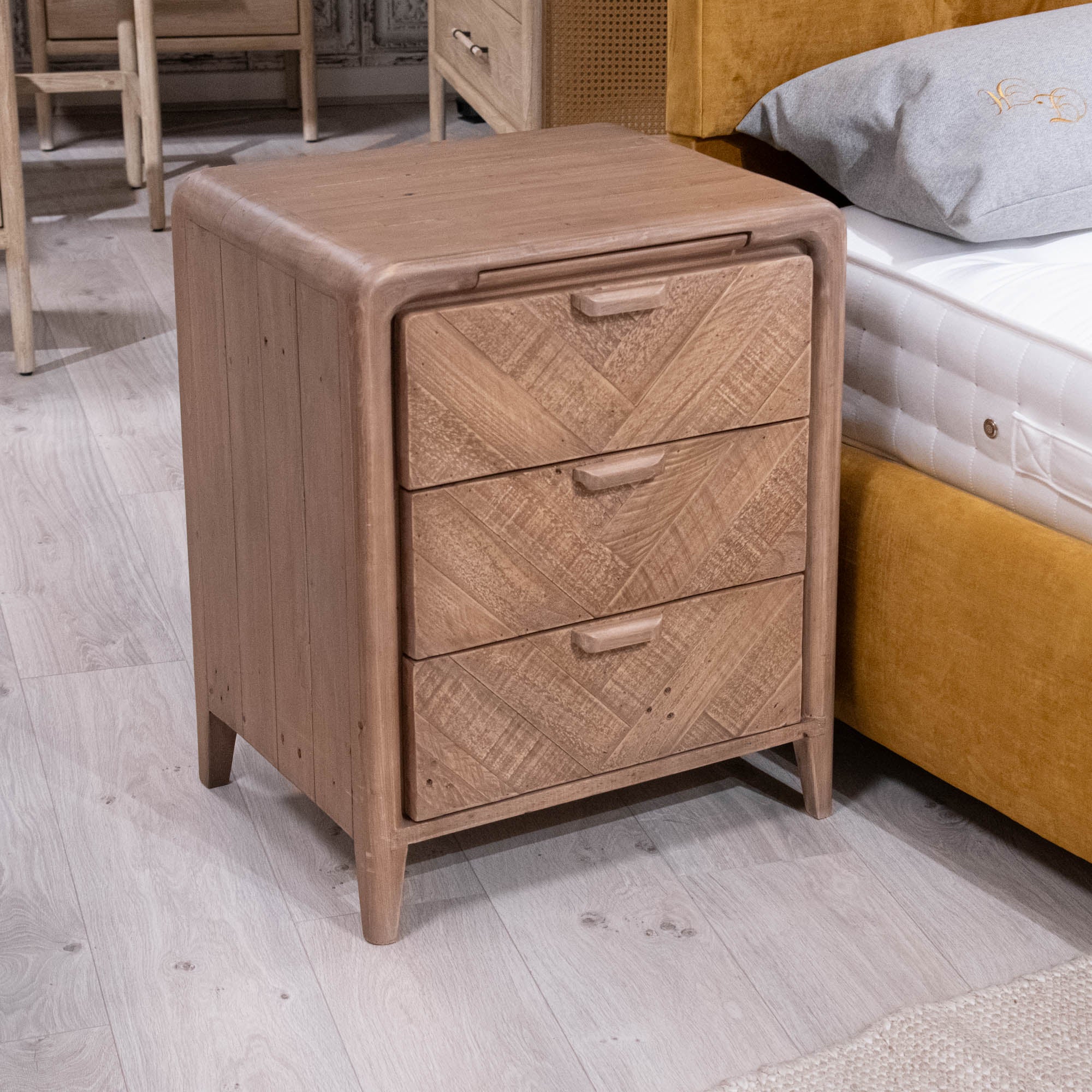 Brookhaven - 3 Drawer Bedside Table, Large - Item As Pictured