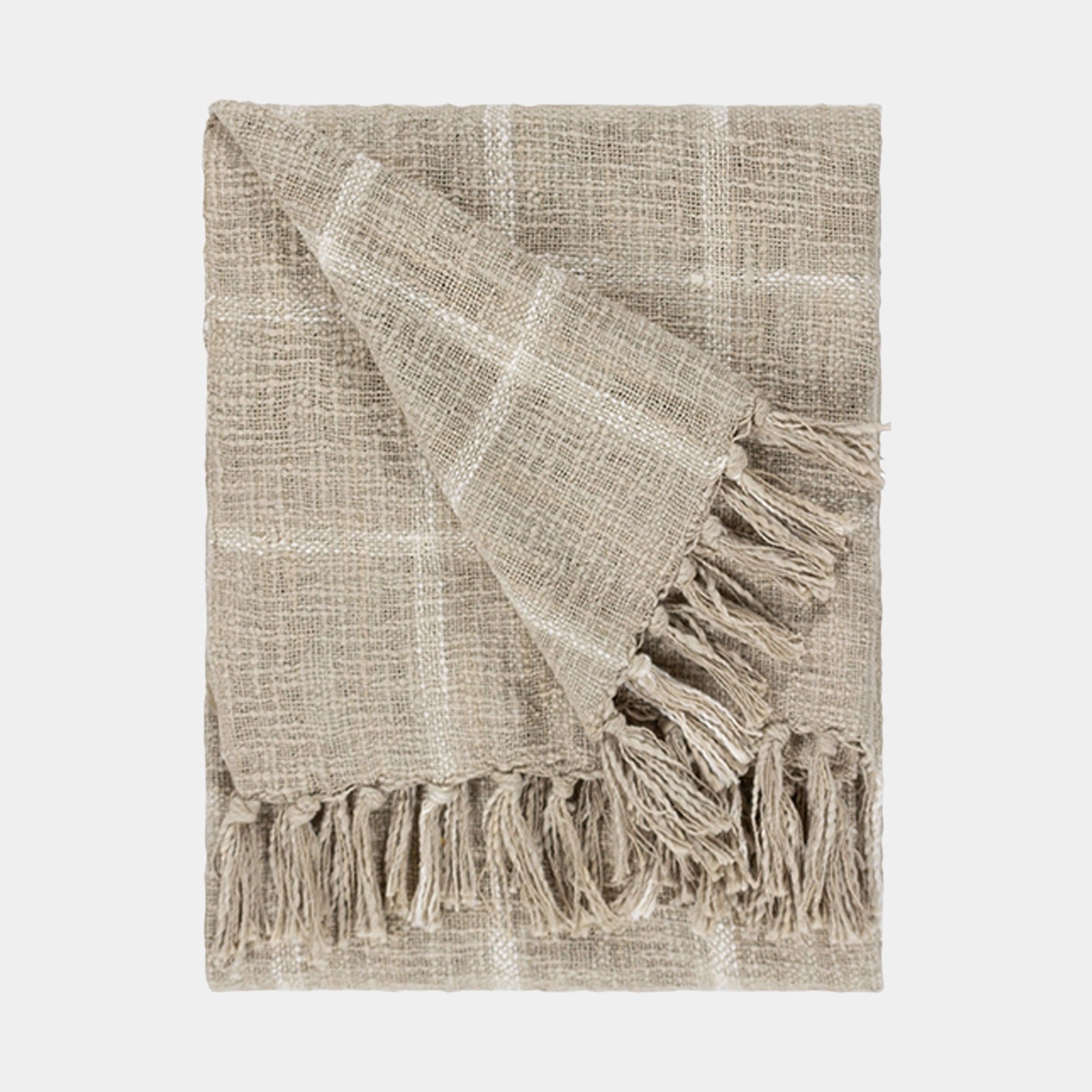 Beni - Green Cotton Throw 130x180cm | Sale