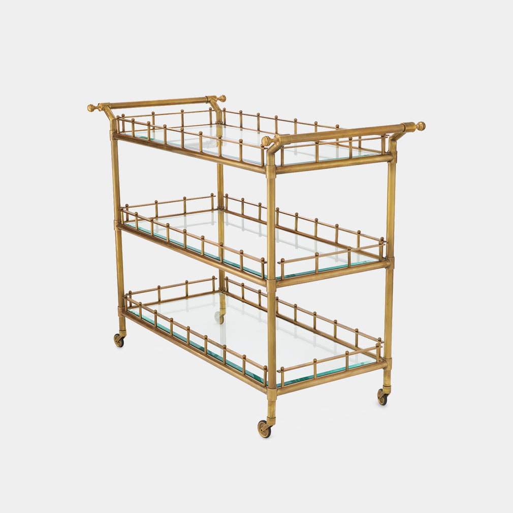 Eichholtz Scarlett - Drinks Trolley Vintage Brass Finish