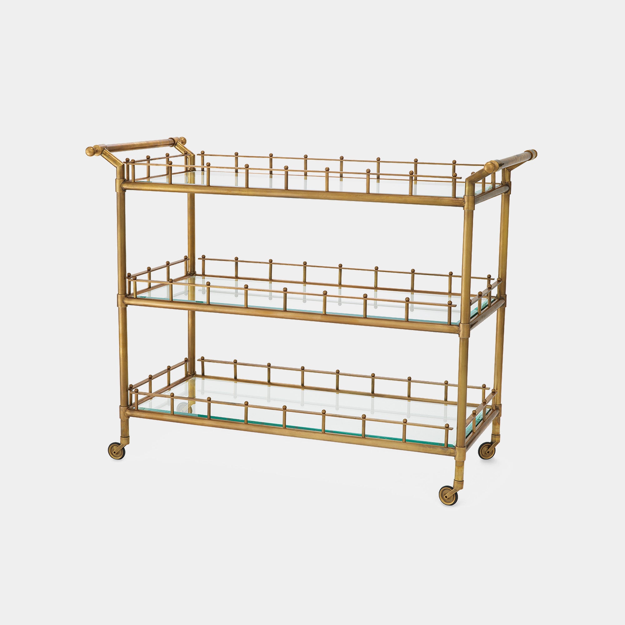 Eichholtz Scarlett - Large Drinks Trolley Vintage Brass Finish