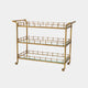 Eichholtz Scarlett - Large Drinks Trolley Vintage Brass Finish