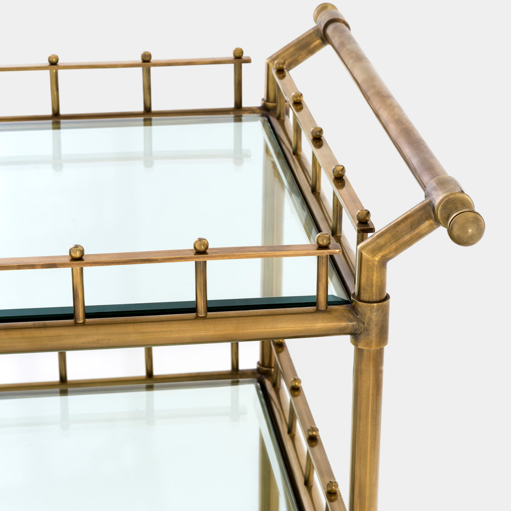 Eichholtz Scarlett - Large Drinks Trolley Vintage Brass Finish