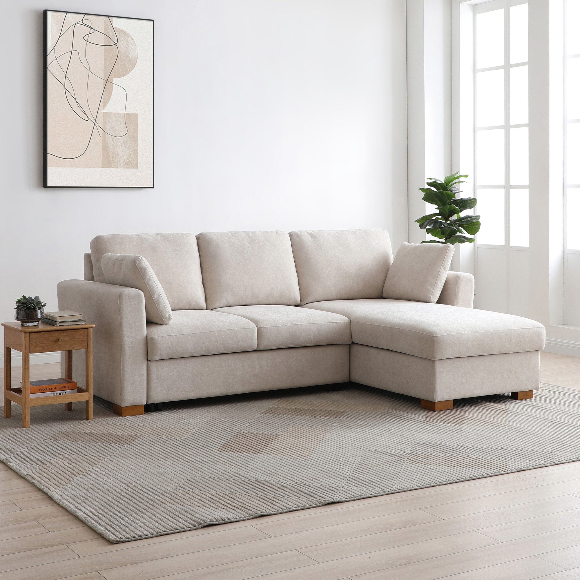 Luca - Corner Sofabed In Fabric