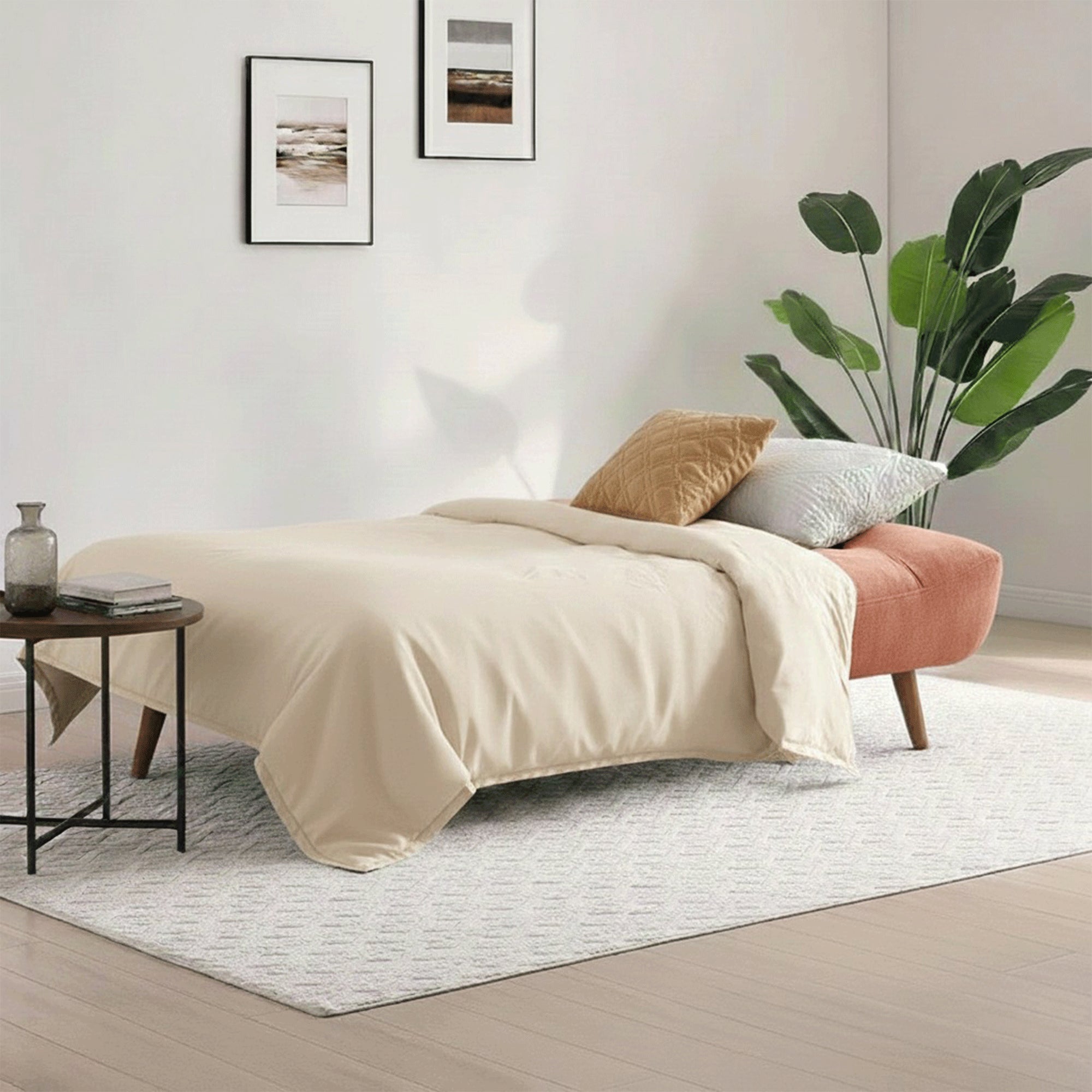 Click Clack Sofa Bed In Fabric Venus Terracotta Chenille