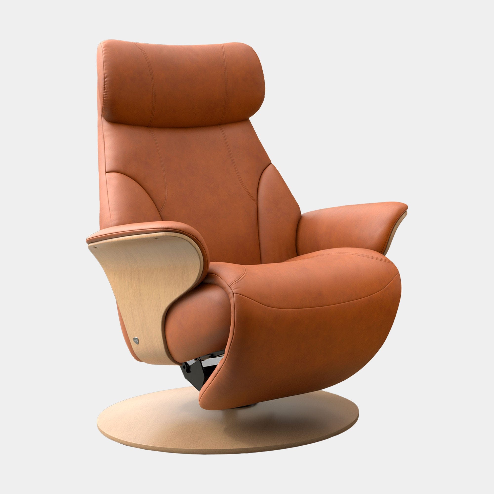 Stressless Adam - Chair & Stool With Disc Power Base In Leather