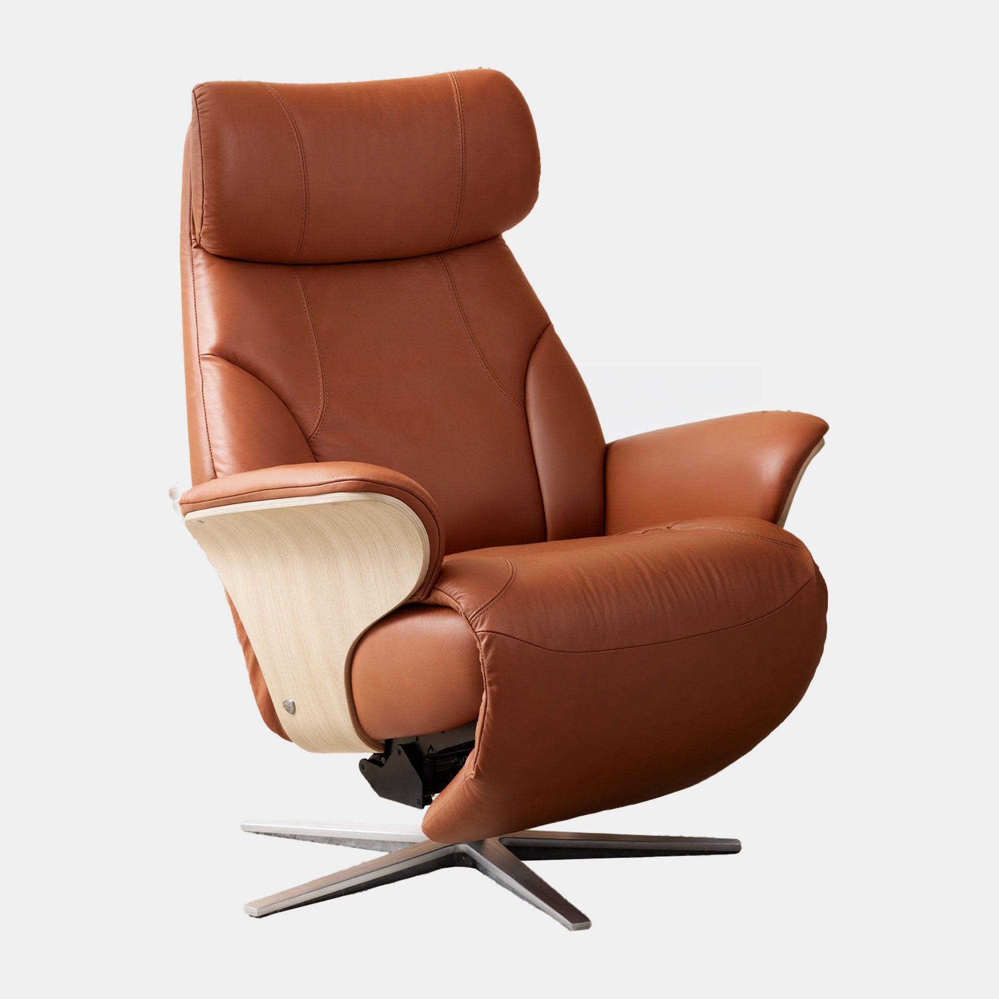 Stressless Adam - Chair & Stool With Cross Power Base In Leather
