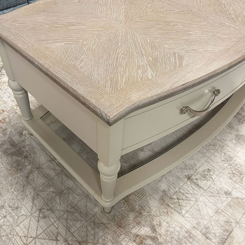 Chateaul Grey Washed Oak & Soft Grey Coffee Table