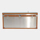 Large Stainless Steel Trunk With Leather Details And Glass Top