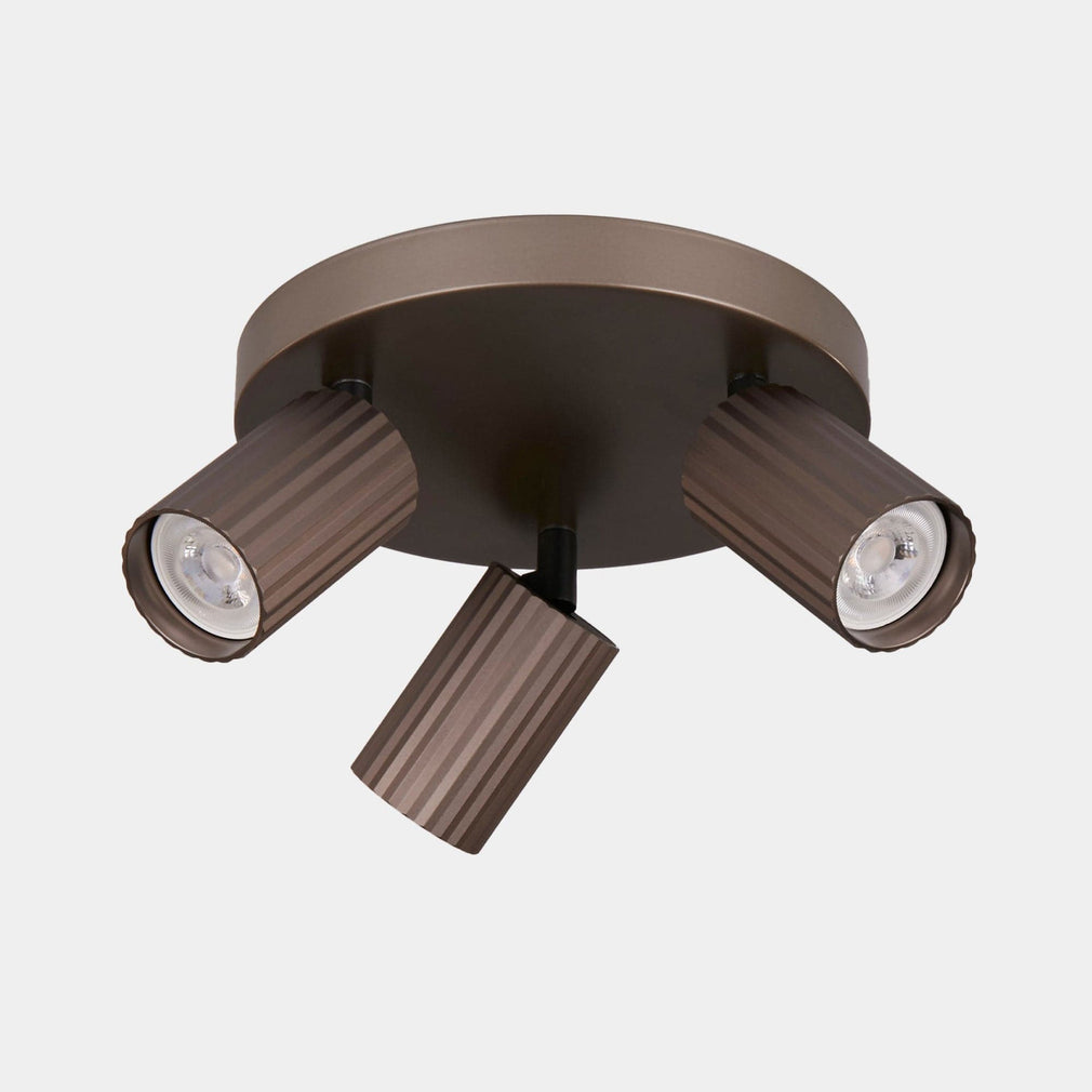 Trieste-Bronze Triple Fluted Spotlight