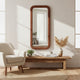 Large Rectangular Mirror With Leather Frame B299# Chicago Dark Brown