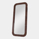 Large Rectangular Mirror With Leather Frame B299# Chicago Dark Brown