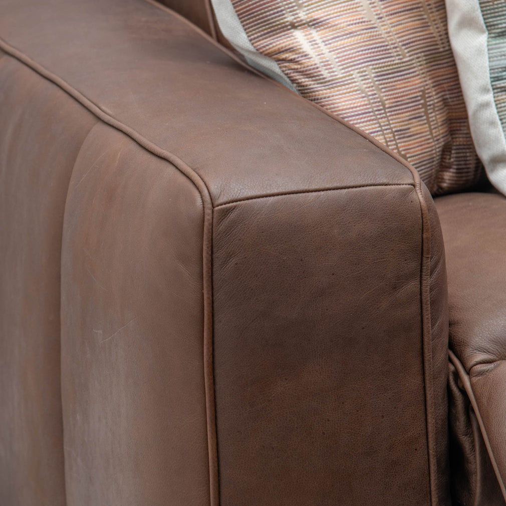 Viscount - 3 Seat Sofa With Recliners In Leather B299 Chicago Dark Brown