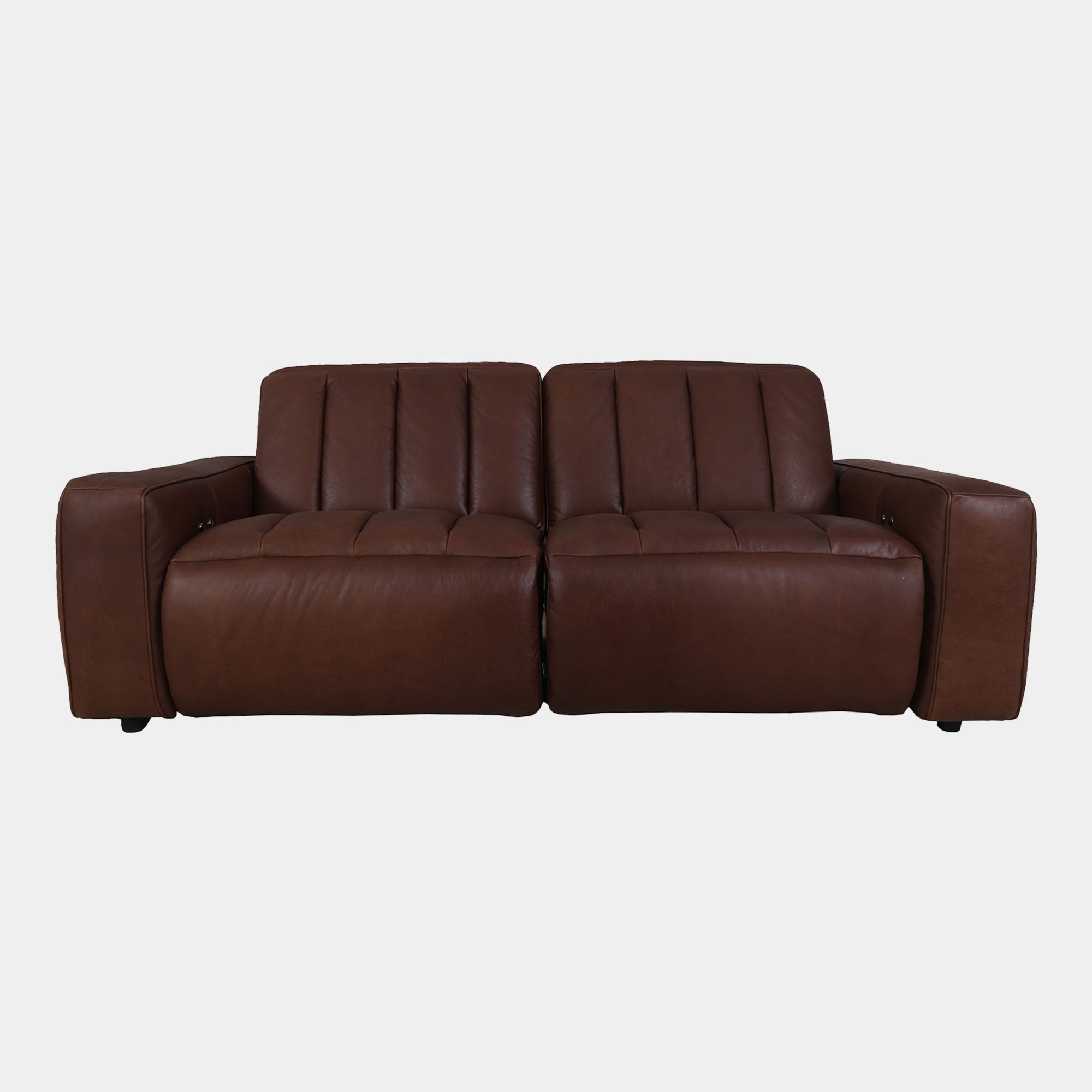 Viscount - 3 Seat Sofa With Recliners In Leather B299 Chicago Dark Brown