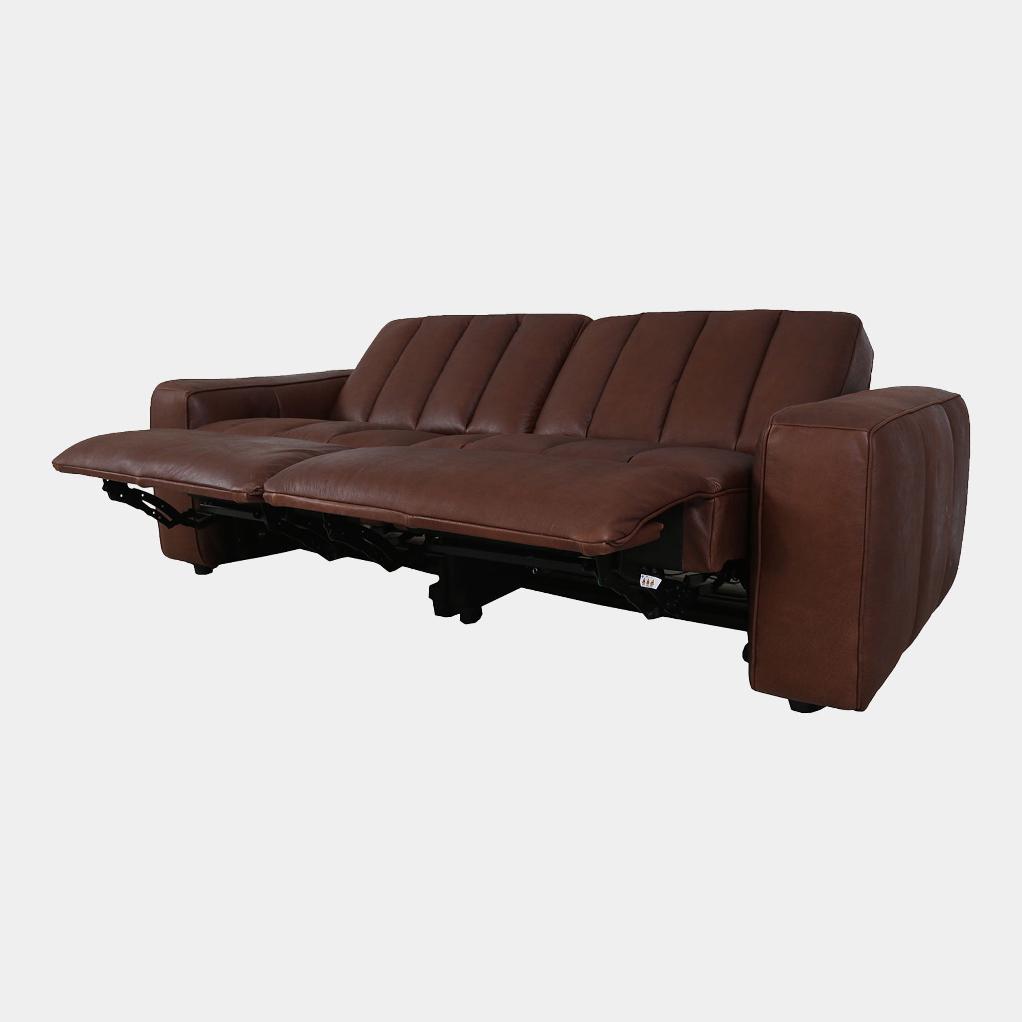 Viscount - 3 Seat Sofa With Recliners In Leather B299 Chicago Dark Brown