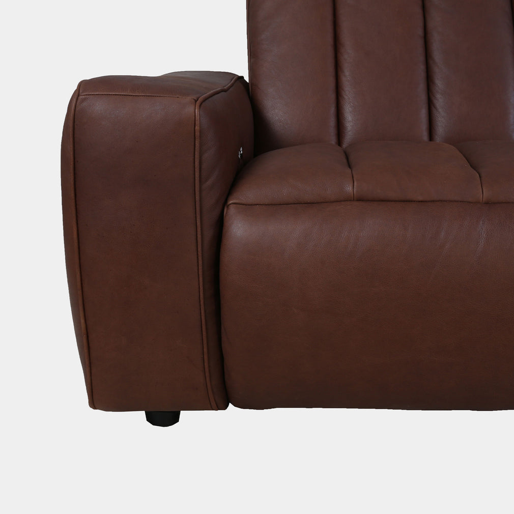 Viscount - 3 Seat Sofa With Recliners In Leather B299 Chicago Dark Brown