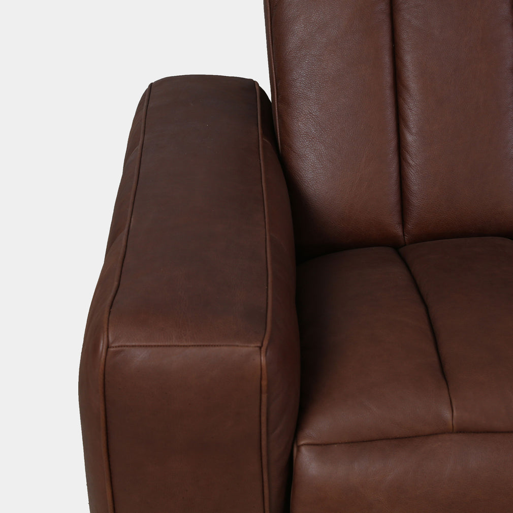 Viscount - 3 Seat Sofa With Recliners In Leather B299 Chicago Dark Brown