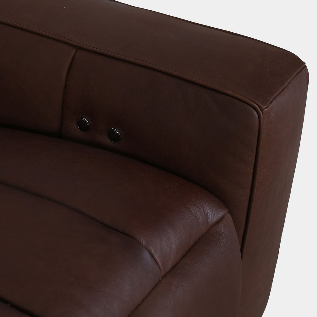 Viscount - 3 Seat Sofa With Recliners In Leather B299 Chicago Dark Brown