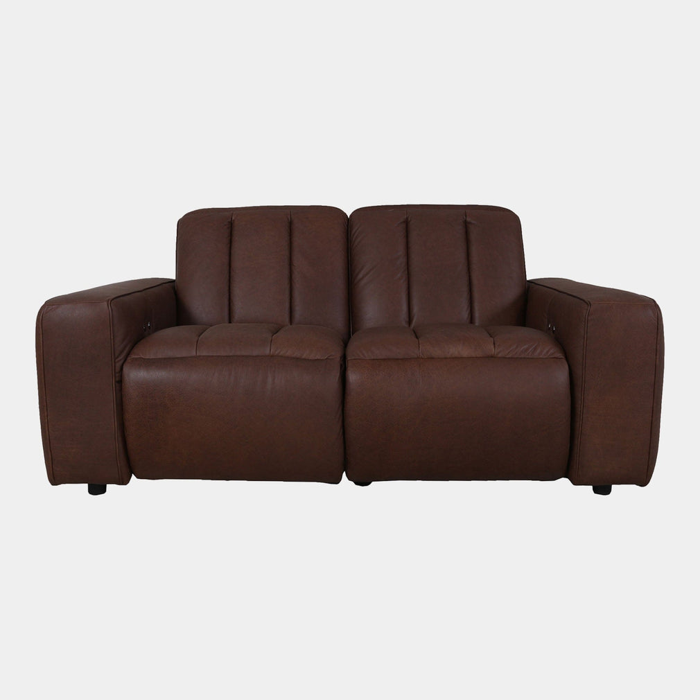 Viscount - 2 Seat Sofa With Recliners In Leather B299 Chicago Dark Brown