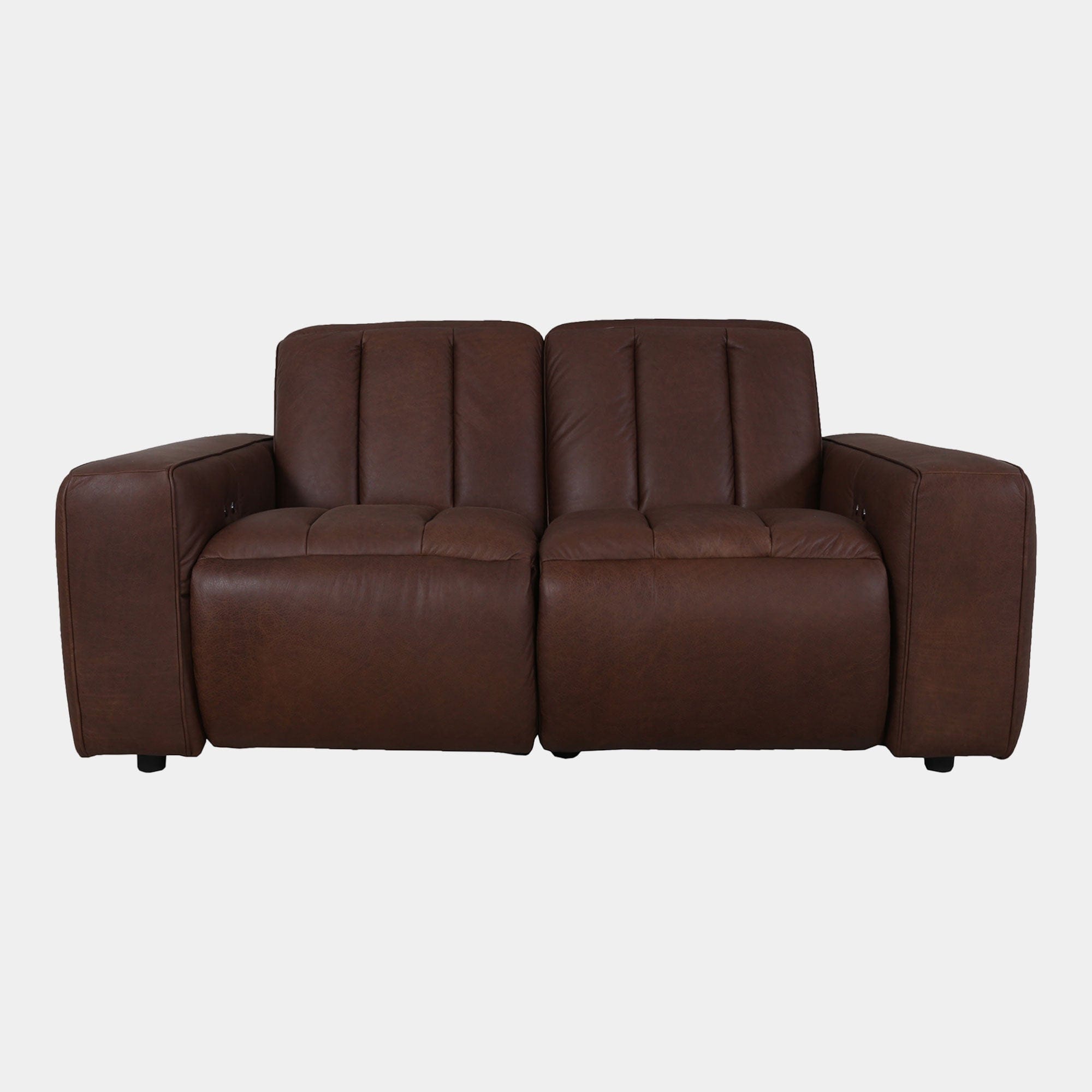 Viscount - 2 Seat Sofa With Recliners In Leather B299 Chicago Dark Brown