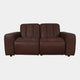Viscount - 2 Seat Sofa With Recliners In Leather B299 Chicago Dark Brown
