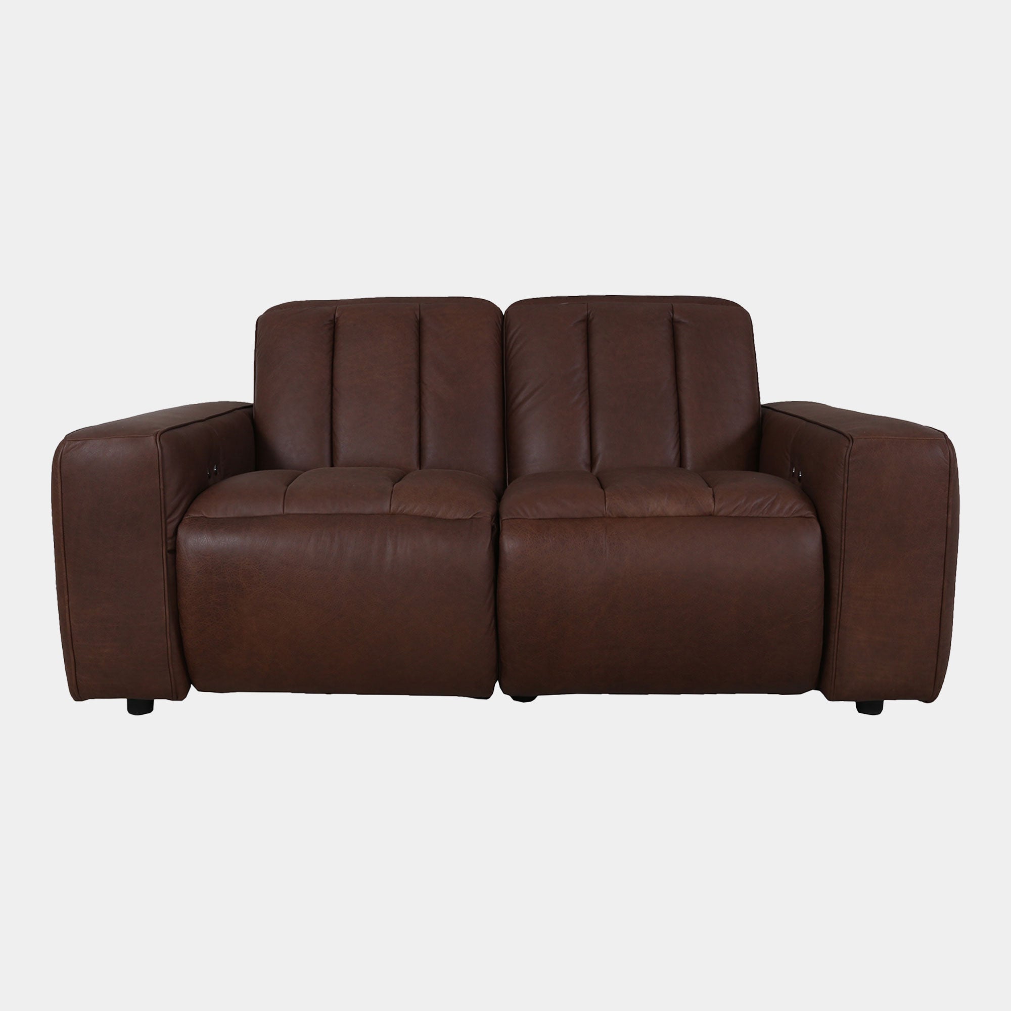 Viscount - 2 Seat Sofa With Recliners In Leather B299 Chicago Dark Brown