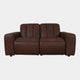 Viscount - 2 Seat Sofa With Recliners In Leather B299 Chicago Dark Brown