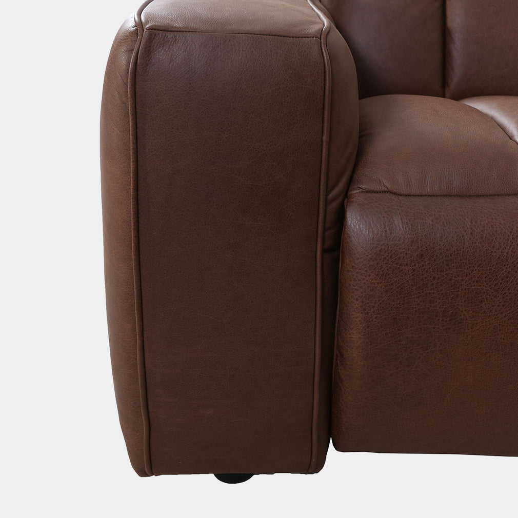 Viscount - 2 Seat Sofa With Recliners In Leather B299 Chicago Dark Brown