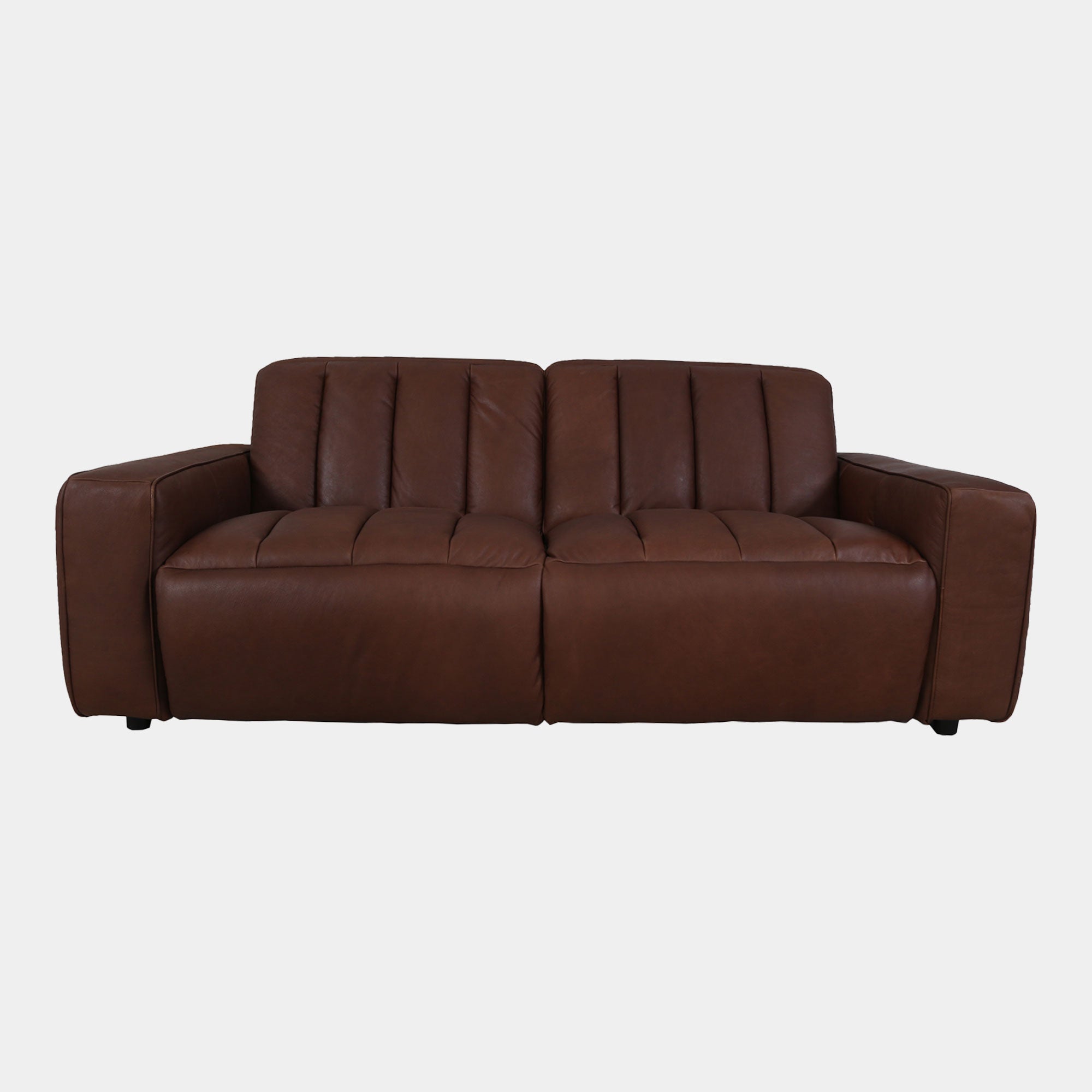 Viscount - 3 Seat Sofa  In Leather B299 Chicago Dark Brown