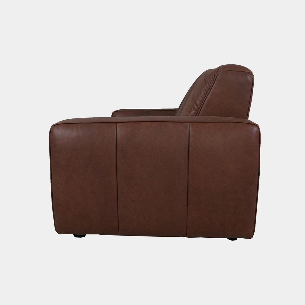 Viscount - 2 Seat Sofa  In Leather B299 Chicago Dark Brown