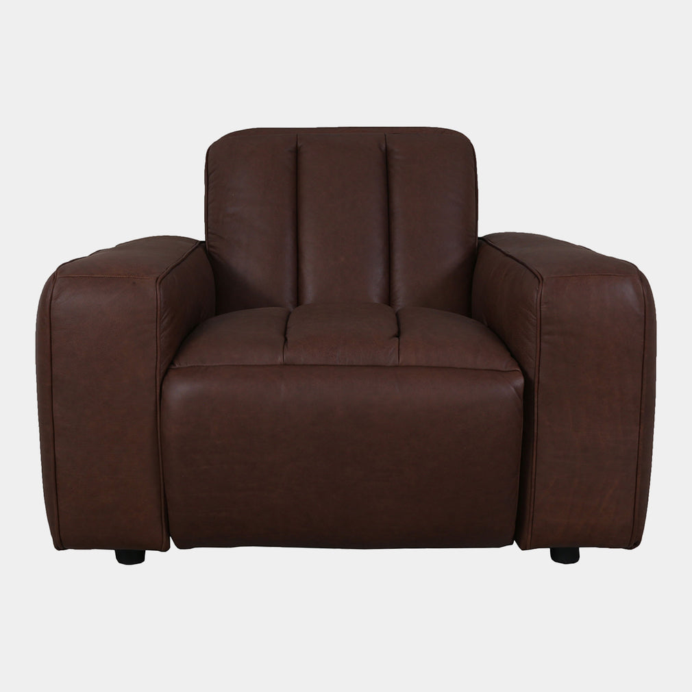 Viscount - Chair In Leather B299 Chicago Dark Brown
