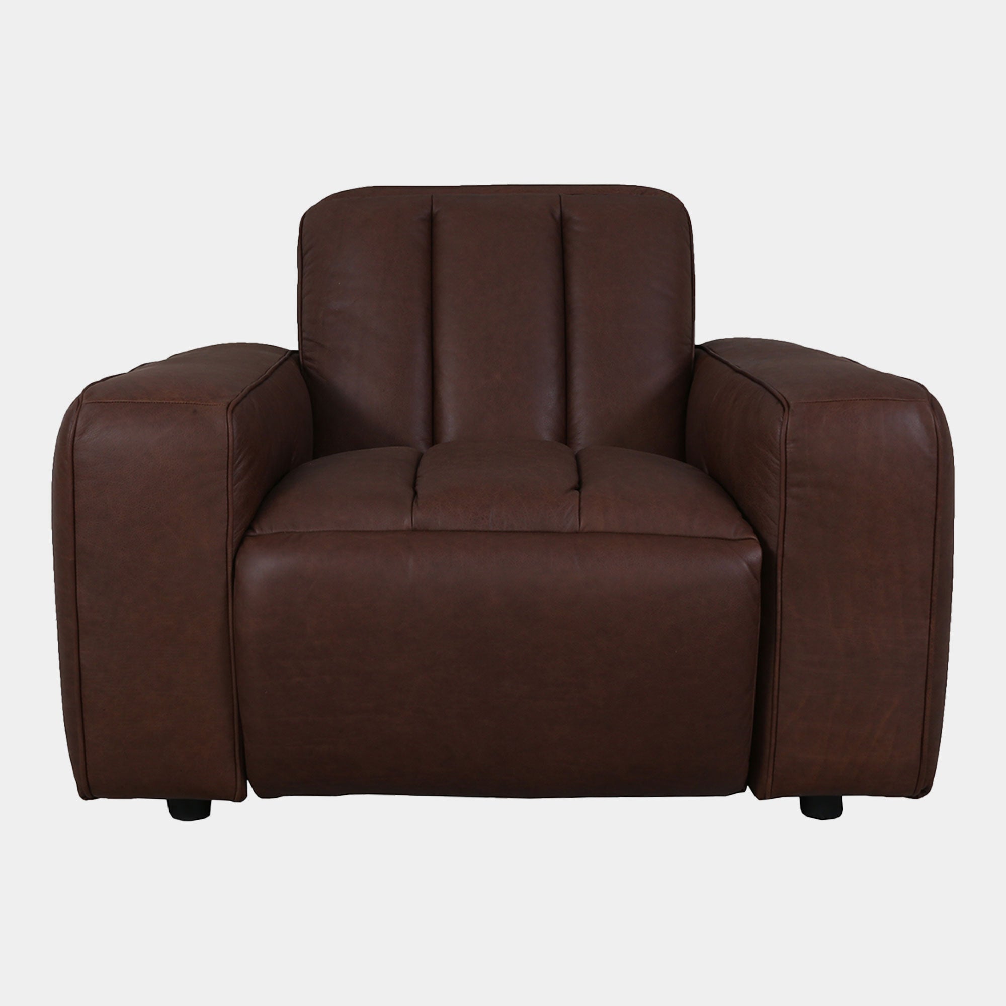 Viscount - Chair In Leather B299 Chicago Dark Brown