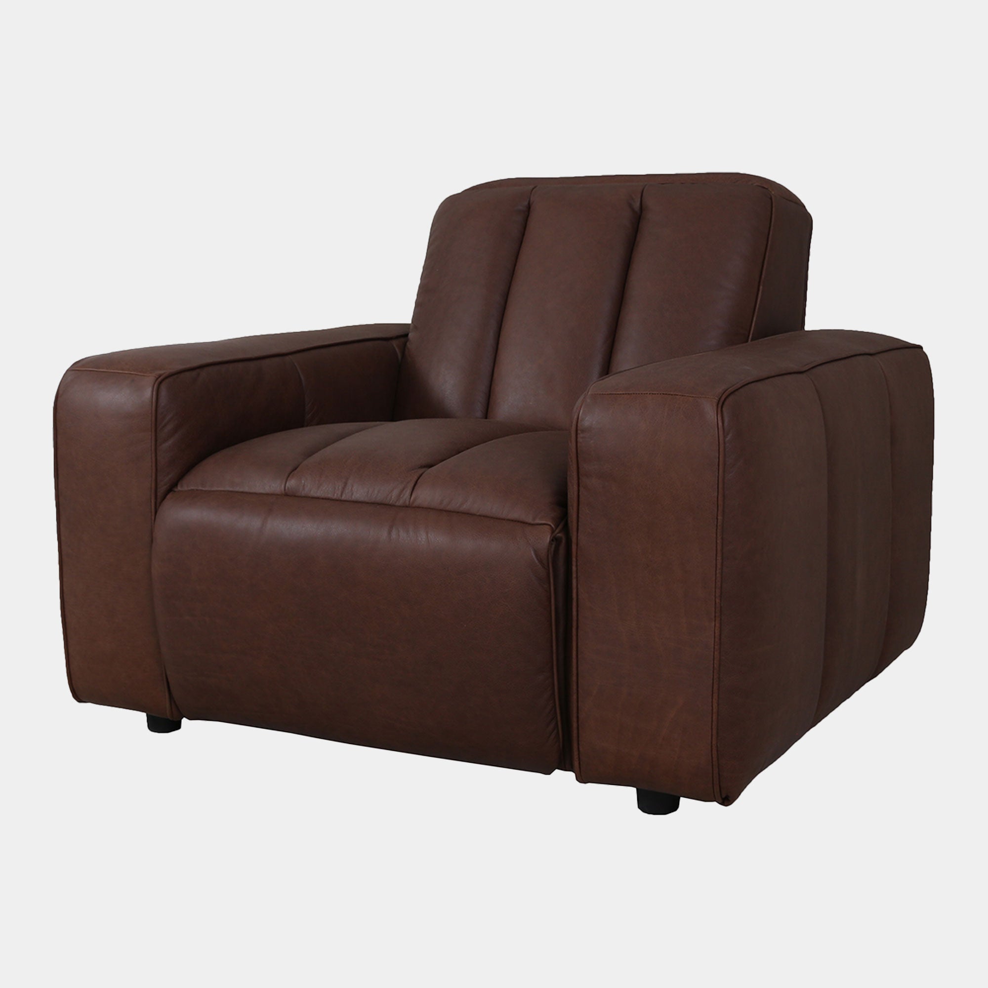 Viscount - Chair In Leather B299 Chicago Dark Brown