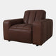 Viscount - Chair In Leather B299 Chicago Dark Brown