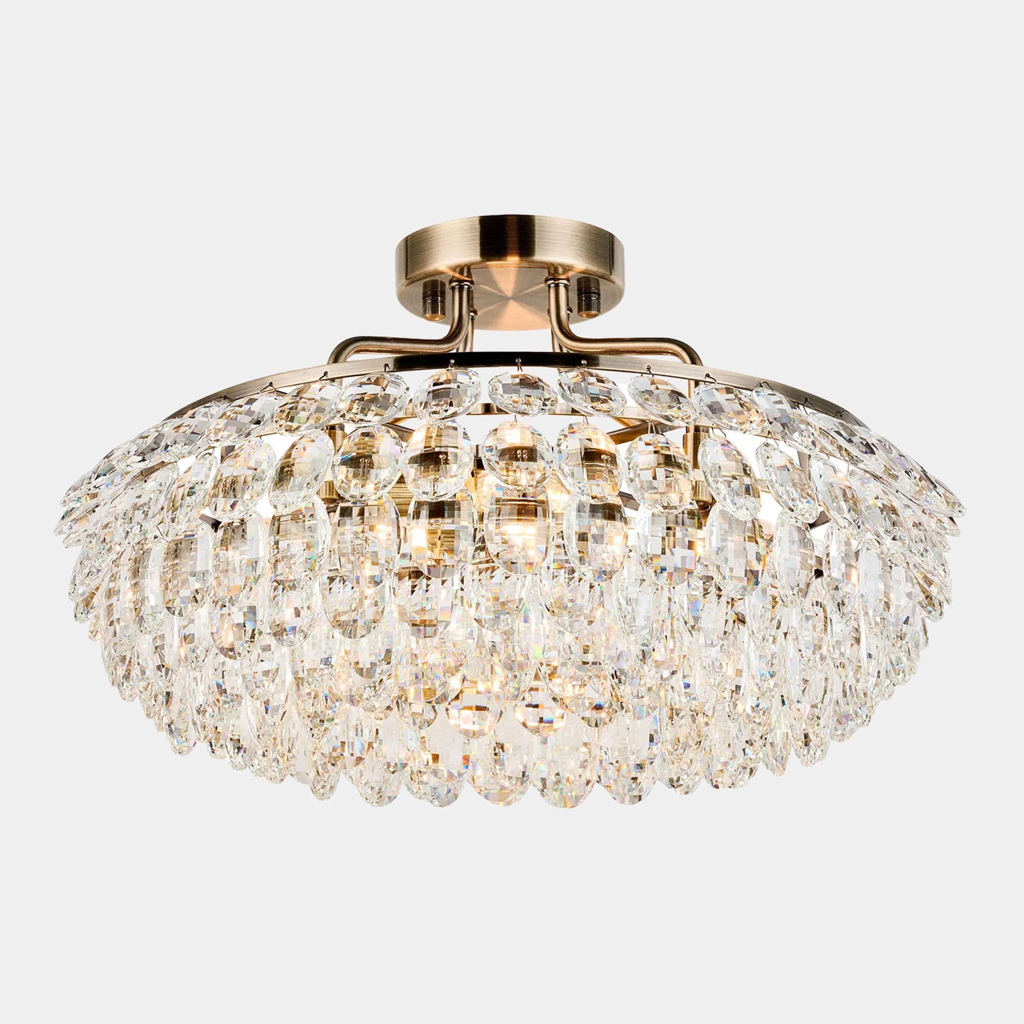 Columbus - Crystal Semi Flush