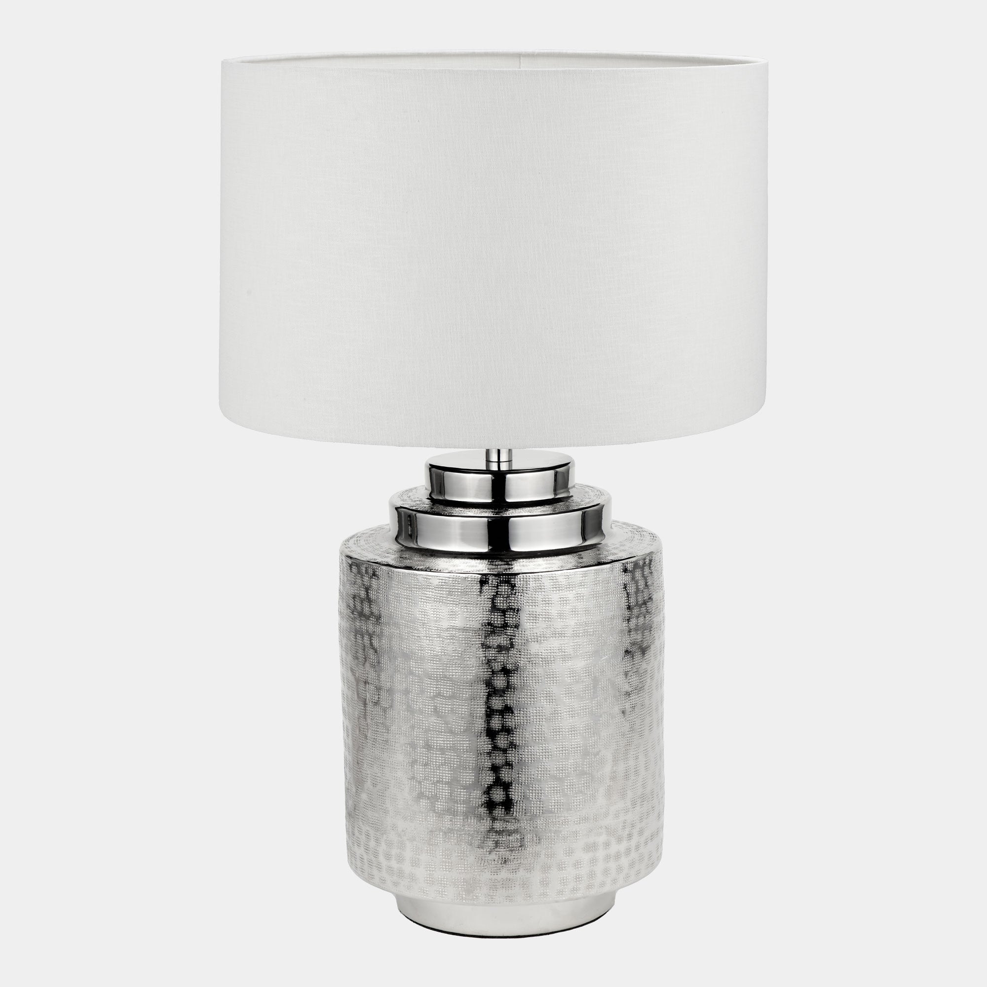 Daron - Silver White Table Lamp