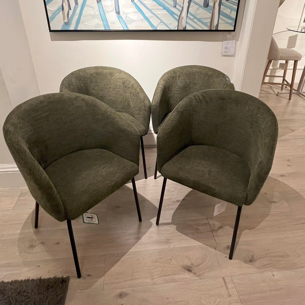 Set of 4 Mardi Dining Chair Olive Green