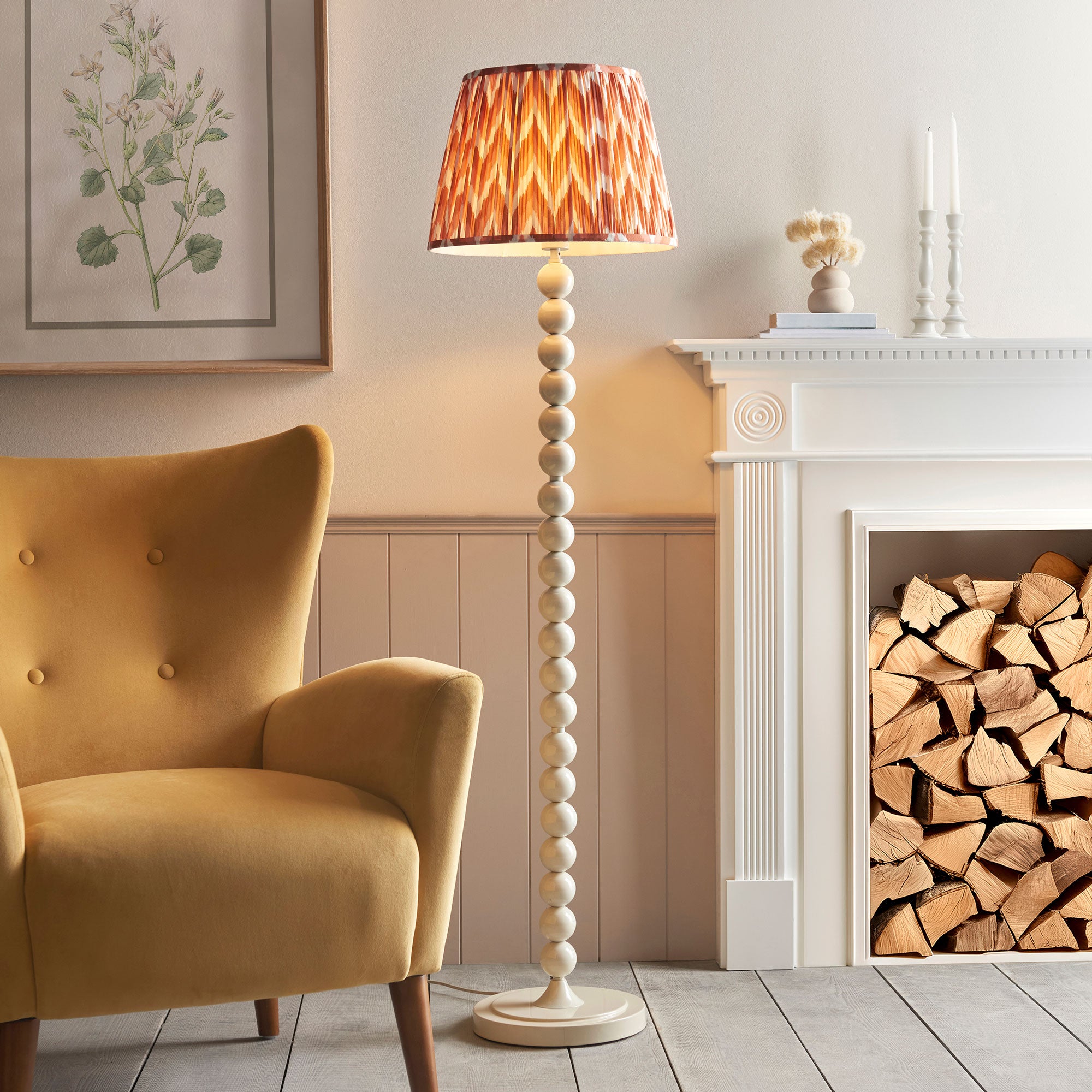 Ellen - Floor Lamp Almond Gloss