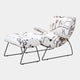 Zaragoza - Artistic Chair And Footstool In Fabric