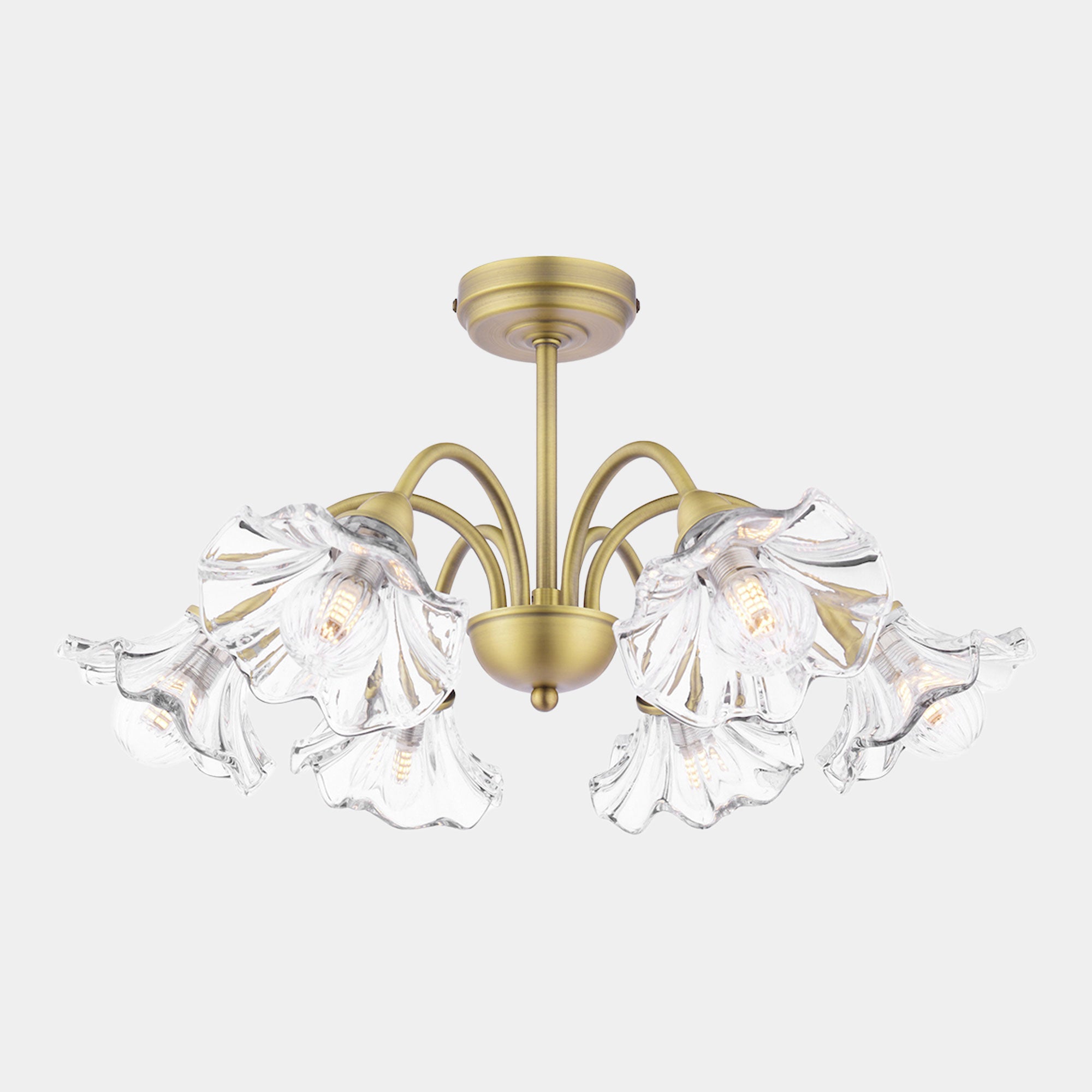 Laura Ashley Kerswell - Matt Brass 6 Light